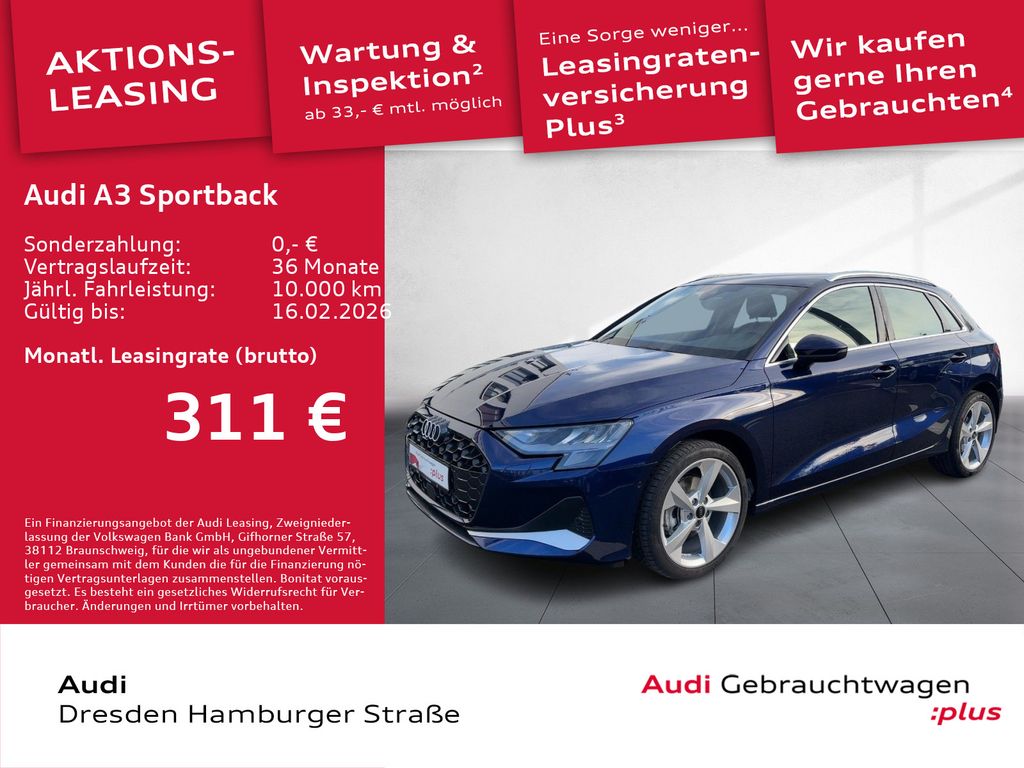 A3 Sportback 30 TFSI Advanced Navi S tronic