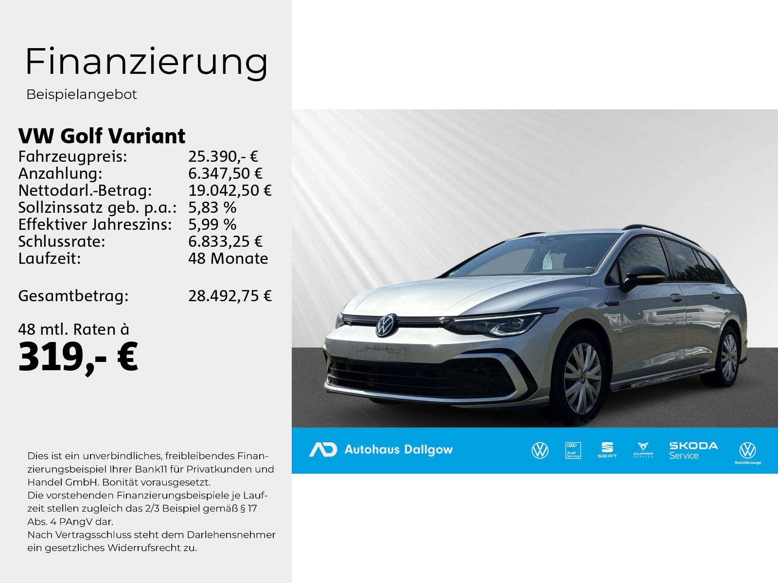 Volkswagen Golf Variant R-Line Business*LED*RFK*UPE:42505€ imagem 2