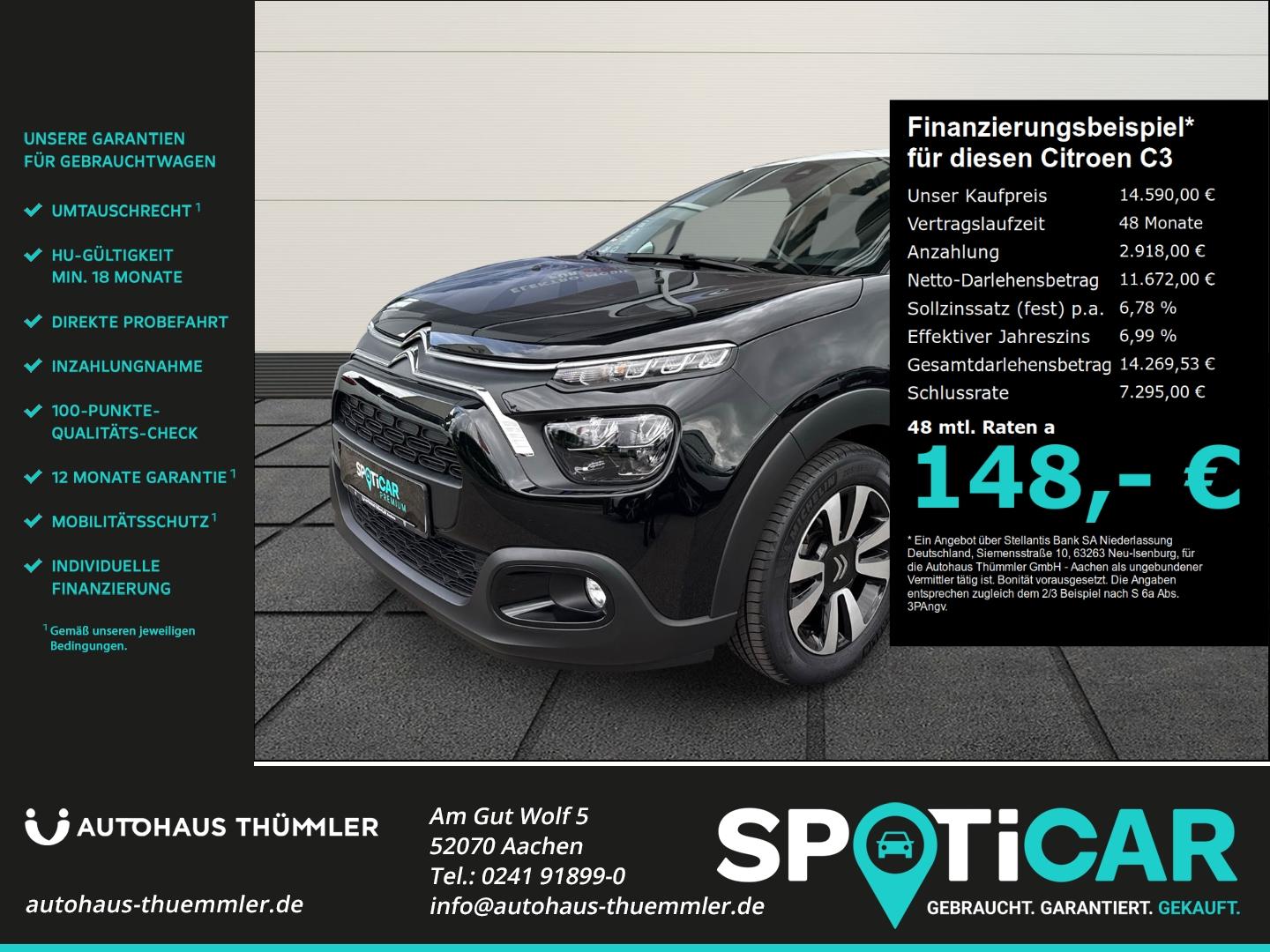 Citroën C3 Max LED Klimaautom DAB Spurhalteass. Verkehrs