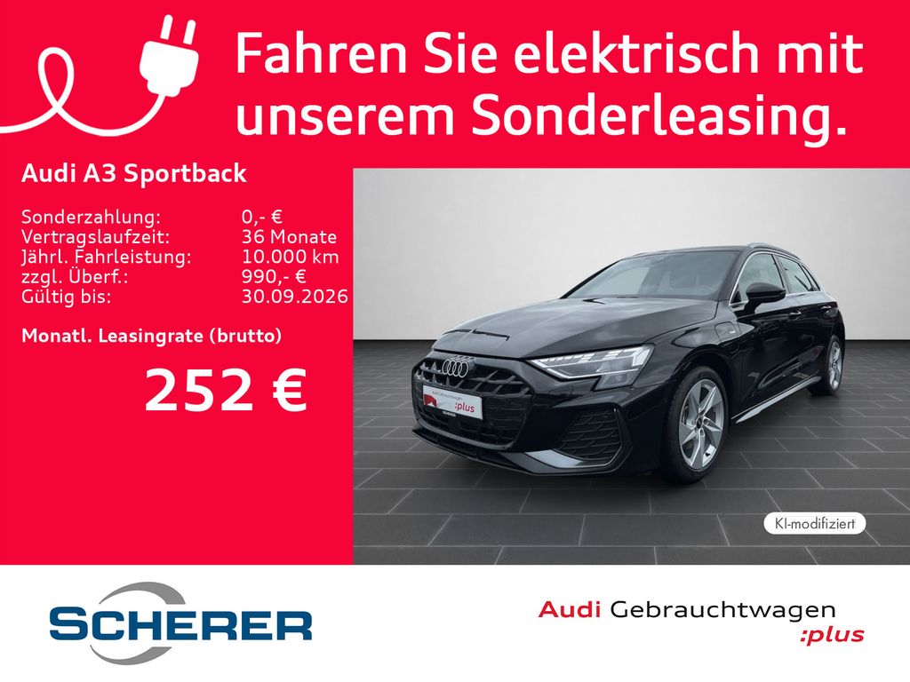 Audi A3 Sportback S line 40 TFSI e SOH:98% AHK RFK NA