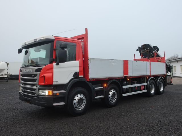 Scania P 410 8x4 Blatt/Luft Hiab 288 Hipro Funk Drehser