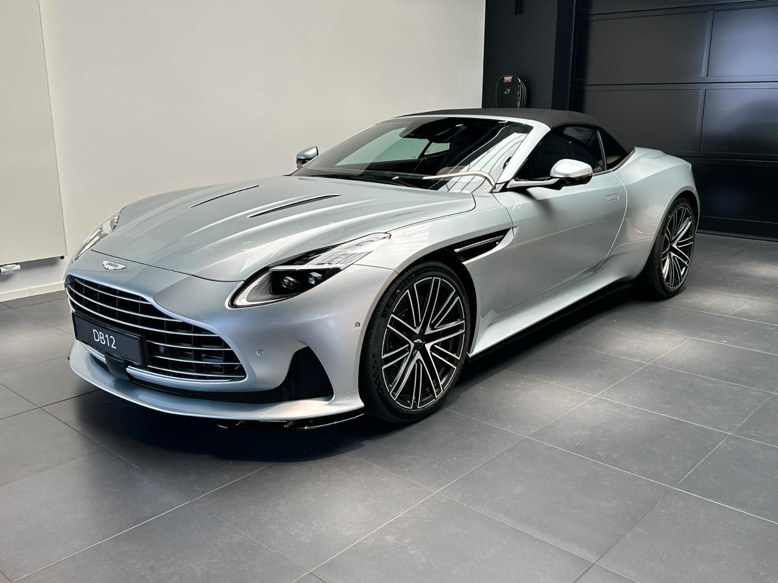 Aston Martin DB12 Volante -Titanium Silver -Havana Interieur