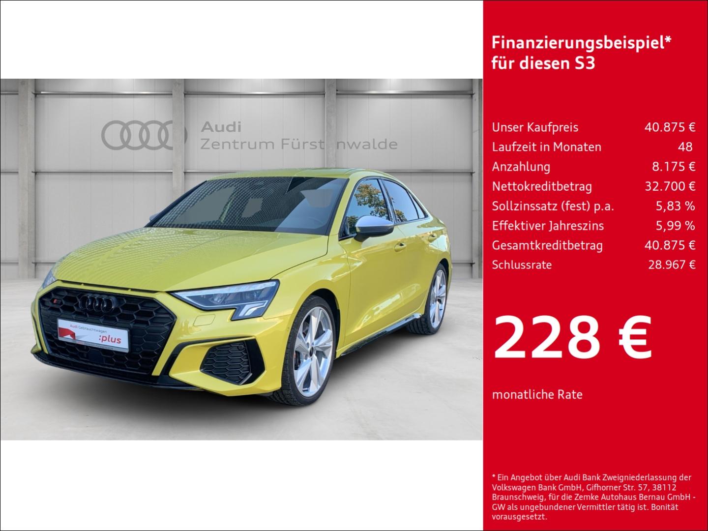 Audi S3 Limousine 2.0 TFSI quattro S tronic Navi Digi