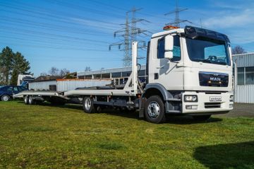 MAN TGM 12.290 Autotransporter+Anhänger Techau 5xPKW