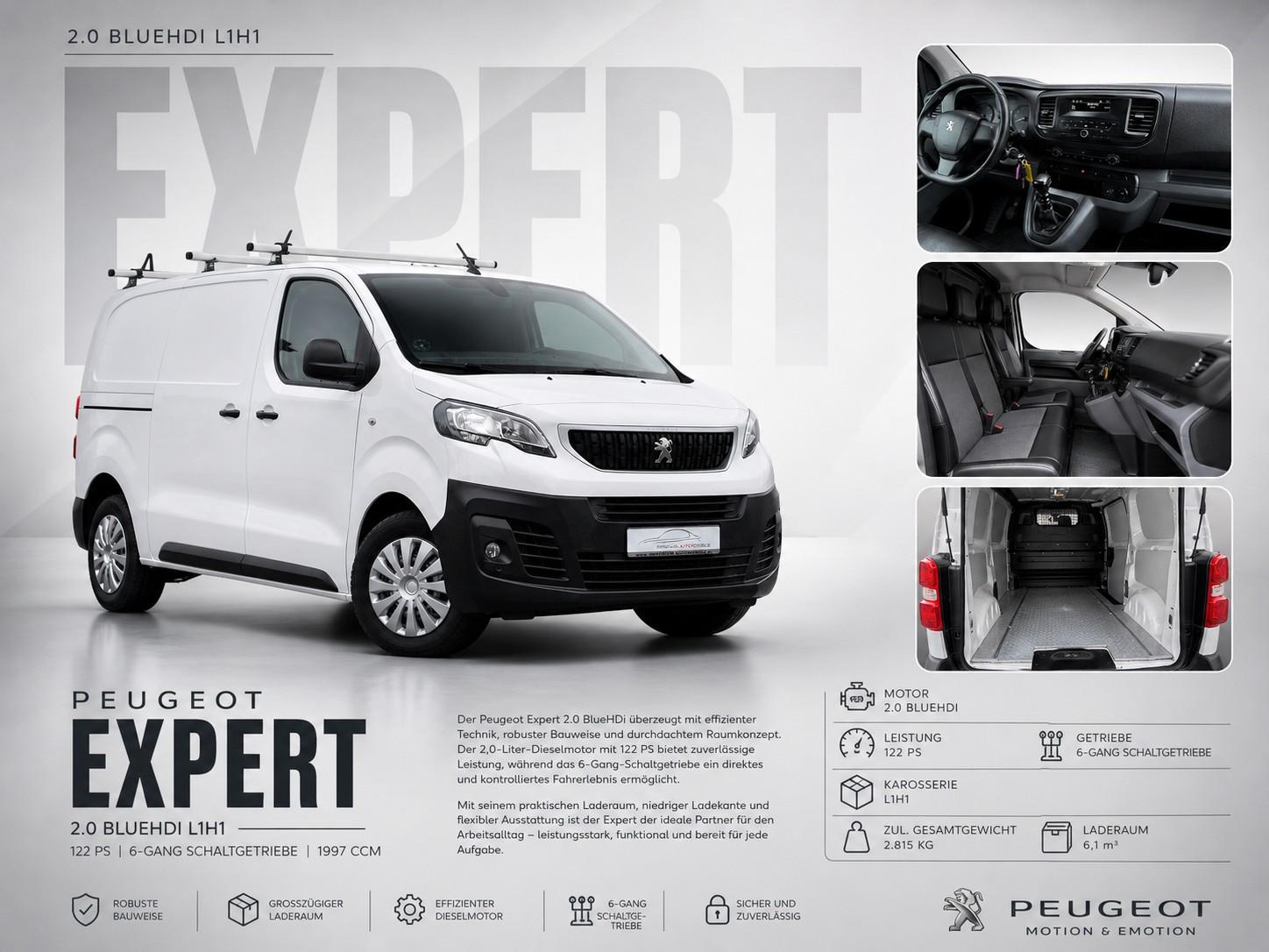 Peugeot Expert 2.0 BHDi Premium L2H1 *KLIM*TEMP*SHZ*AHK*