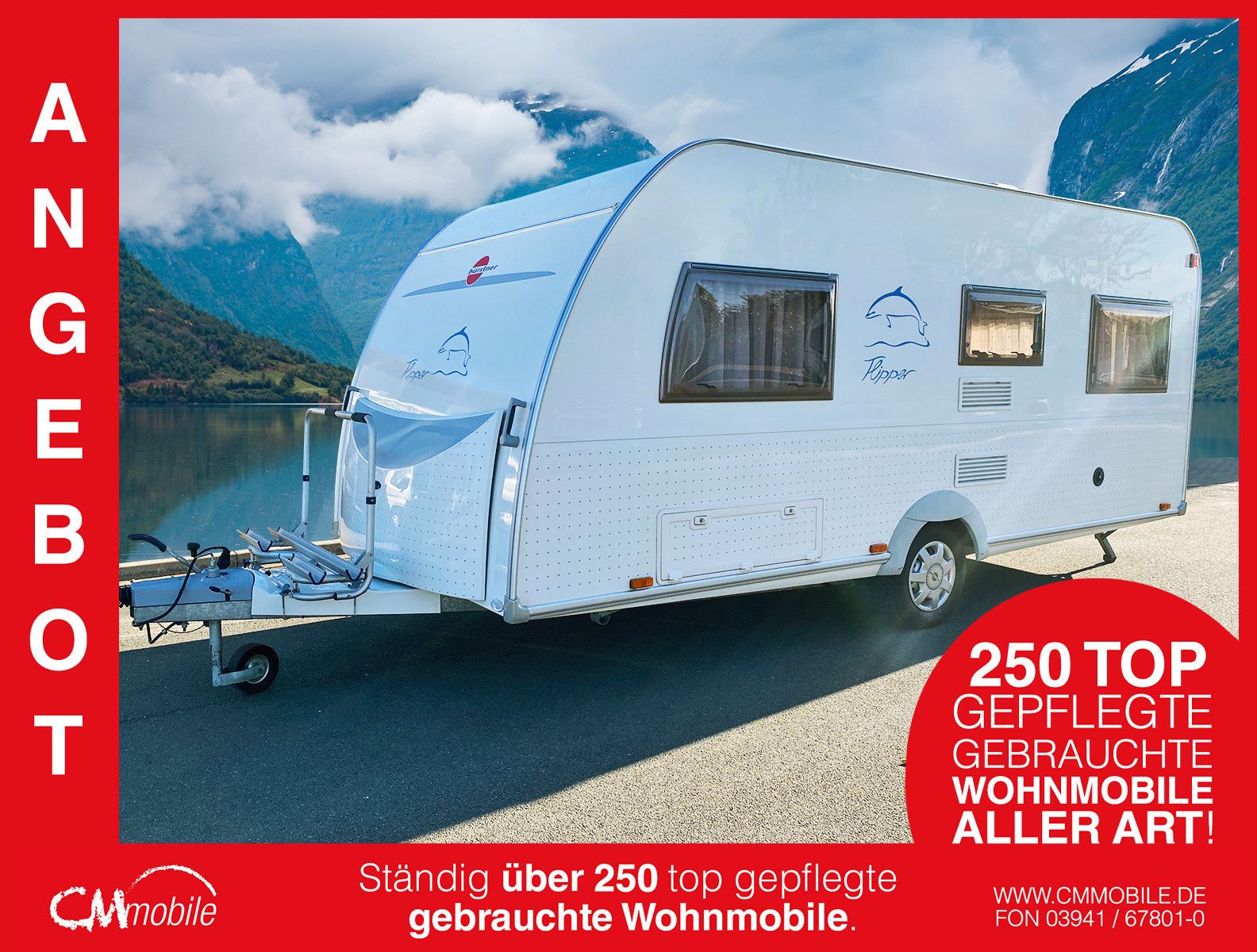 Bürstner
 Flipper 460 TS - Rundsitzgruppe - Festbett -
