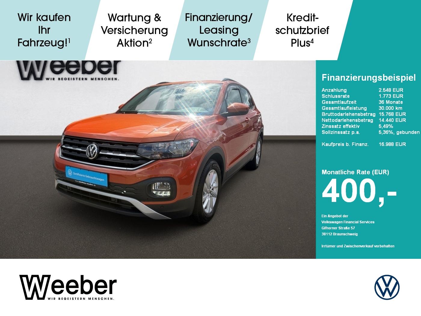 Volkswagen T-Cross Life *KAMERA*NAVI*SHZ*KLIMA*16 LM*