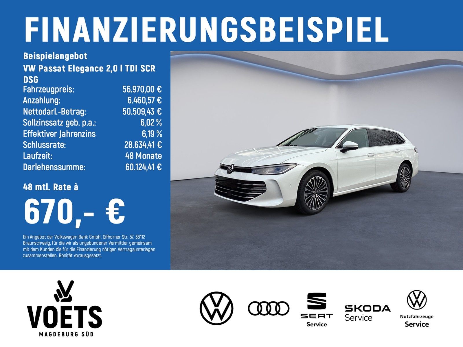 Volkswagen Passat Elegance 2,0 l TDI SCR DSG NAVI+AHK+LED