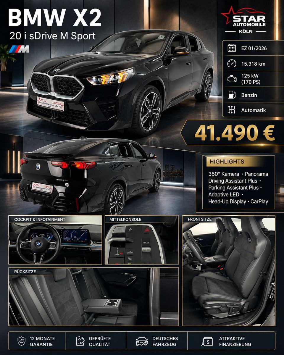 BMW X2 20 i sDrive M Sport 1,5 Mild-Hybrid 125KW E6e, миниатюра 2