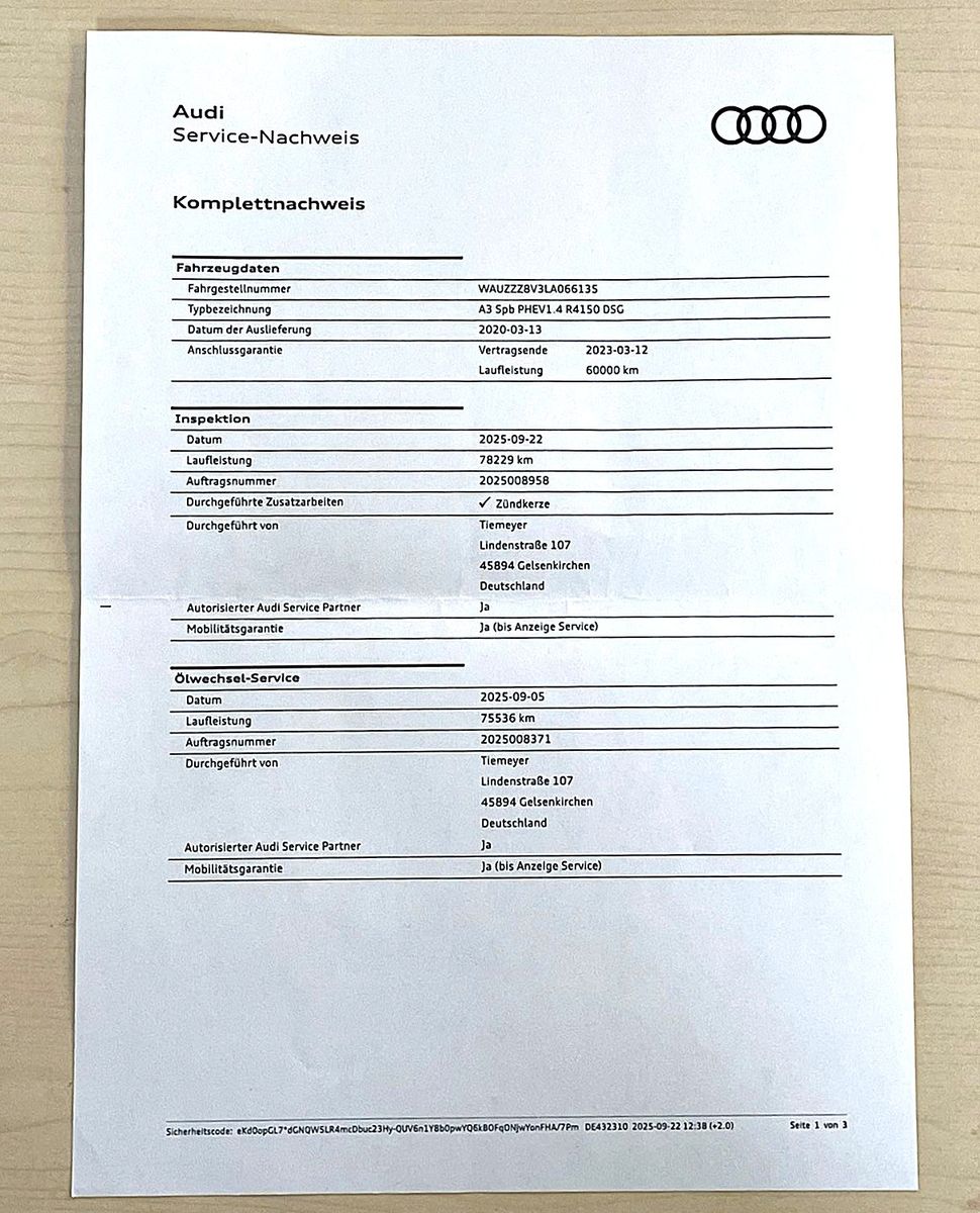 Fahrzeugabbildung Audi A3 Sportback 40 e-tron *VIRTUAL*NAVI*B&O*ACC*LED