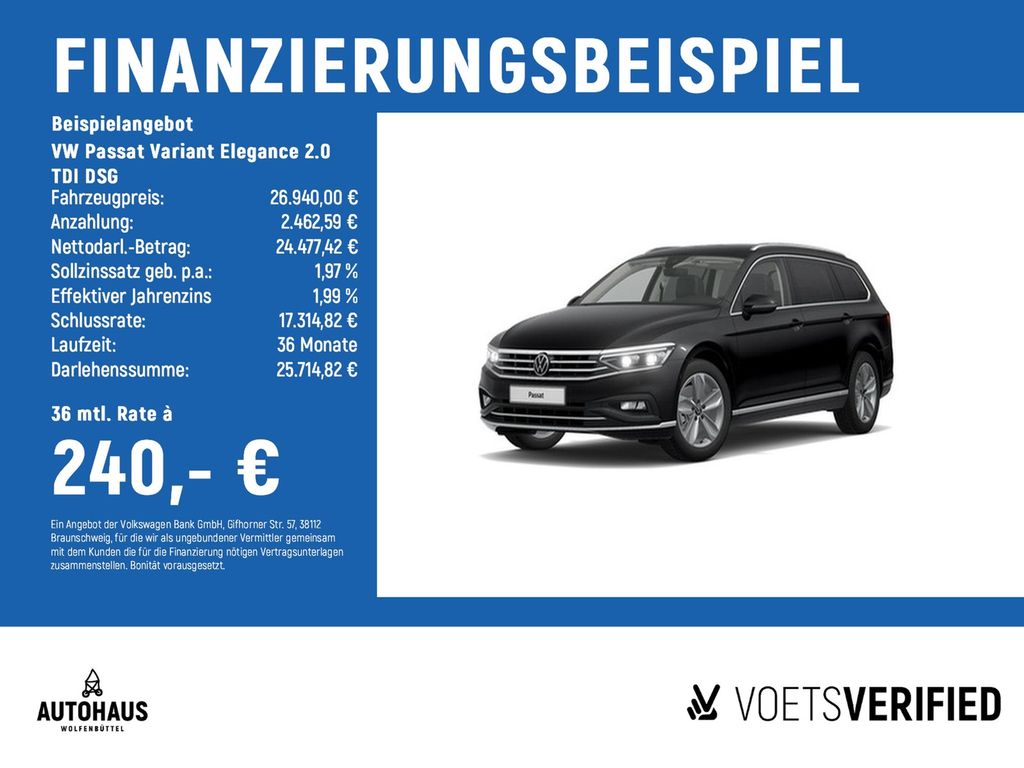 Passat Variant Elegance 2.0 TDI DSG LED+CAM+NAV