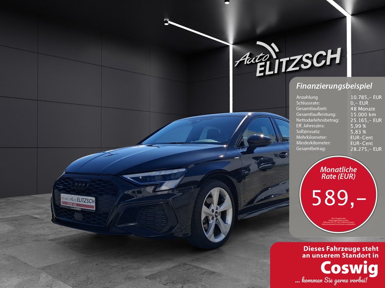 Fahrzeugabbildung Audi A3 Limousine 40 TFSI quattro S-line S-tronic Mat