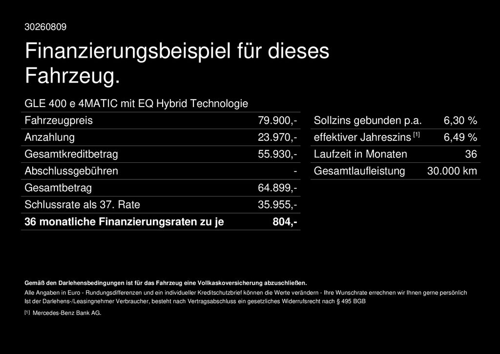 Fahrzeugabbildung Mercedes-Benz GLE 400 e AMG Night Pano Airmatic Burm MBeam 360