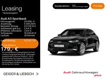 Audi Leasingangebot: Audi A3 Sportback 35 TFSI advanced*NAVI-PLUS*LED*KAME