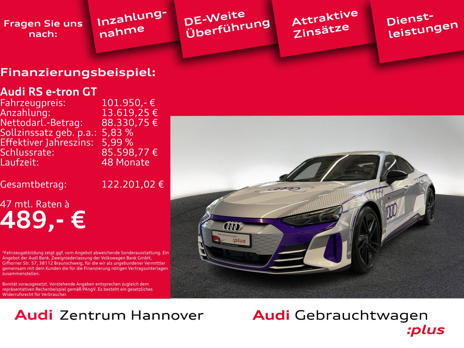 Audi RS e-tron GT ice race edition Head-Up Laser B&O