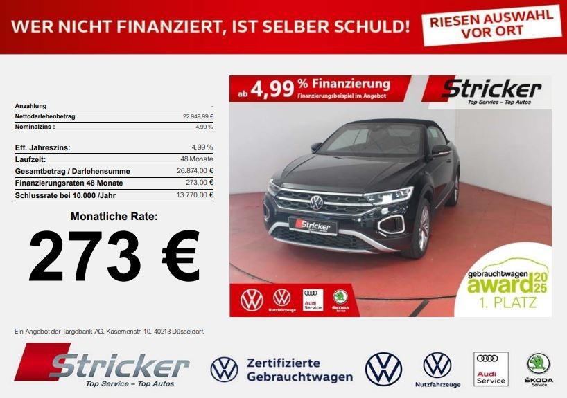 Volkswagen T-Roc Cabriolet Style 1.5TSI 273,-ohne Anzahlung