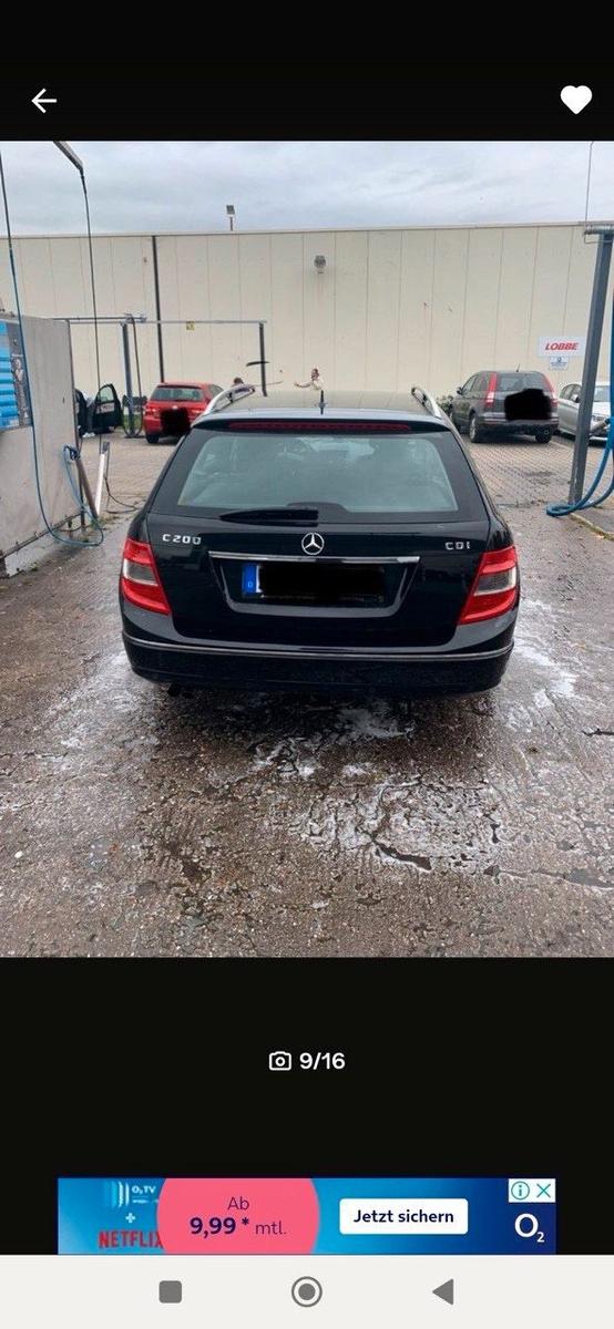 Mercedes-Benz C200 2011 — вигляд ззаду