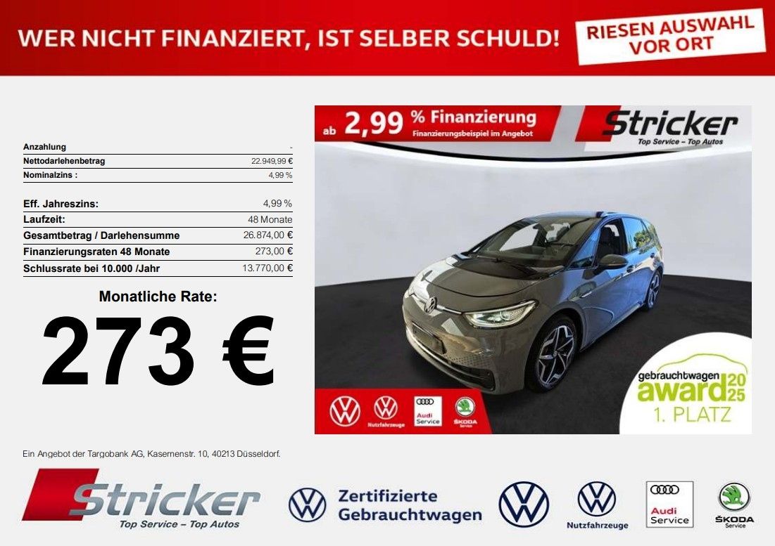 Volkswagen ID.3 Pro Performance 150/58 273,-ohne Anzahlung