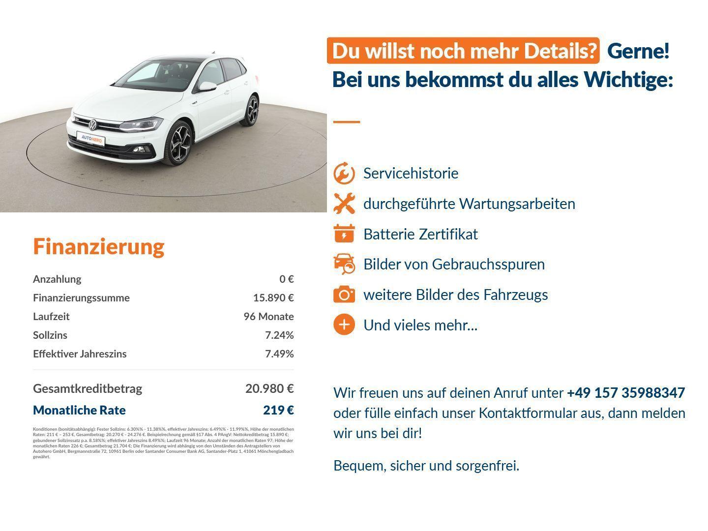 Volkswagen Polo 1.0 TSI Highline*LED*PDC*SHZ*, миниатюра 14