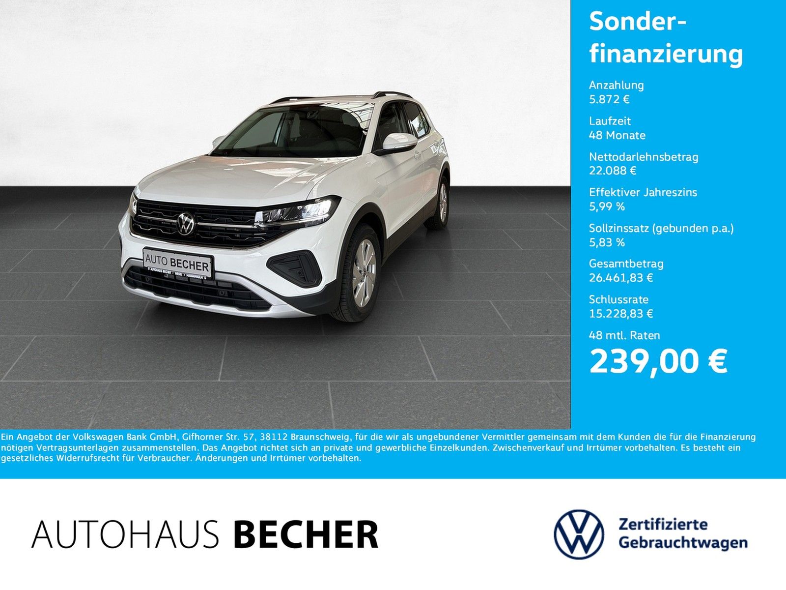 Volkswagen T-Cross Life 1.0 TSI DSG Navi LED Rückfahrkam foto 1