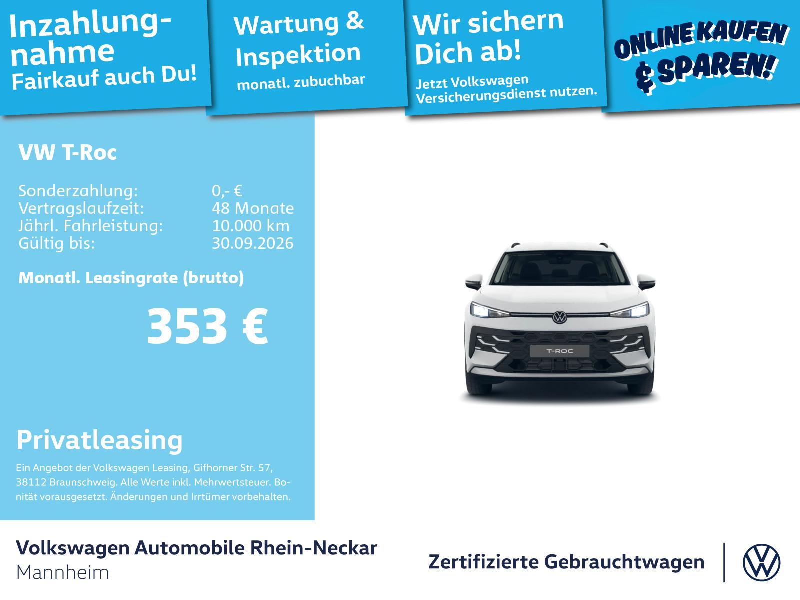 Volkswagen T-Roc 1.5 eTSI Life DSG Navi Kamera LED uvm., миниатюра 2