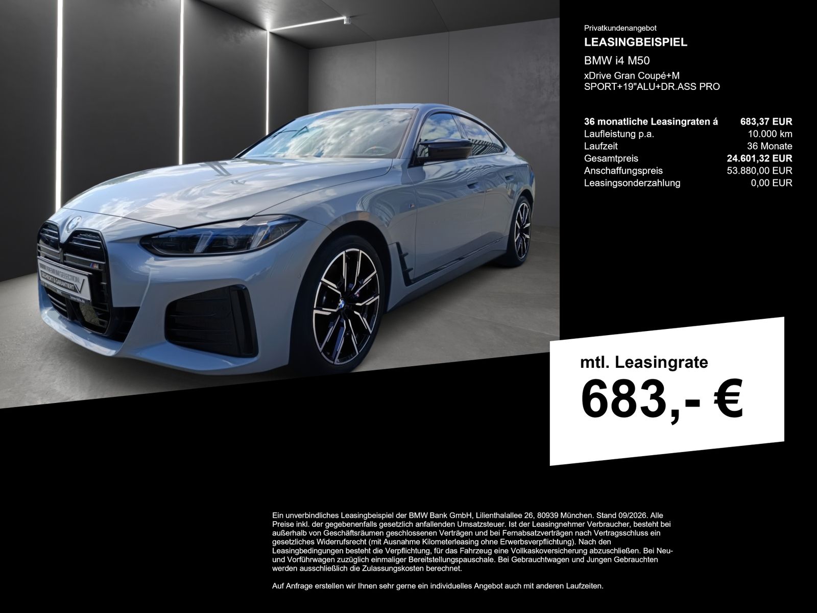 BMW i4 M50 xDrive Gran Coupé+M SPORT+19"ALU+DR.ASS P imagem 3
