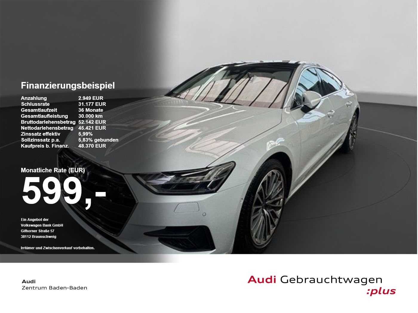 Audi A7 Sportback 50 TFSI e quattro AHK*PANO*MATRIX S