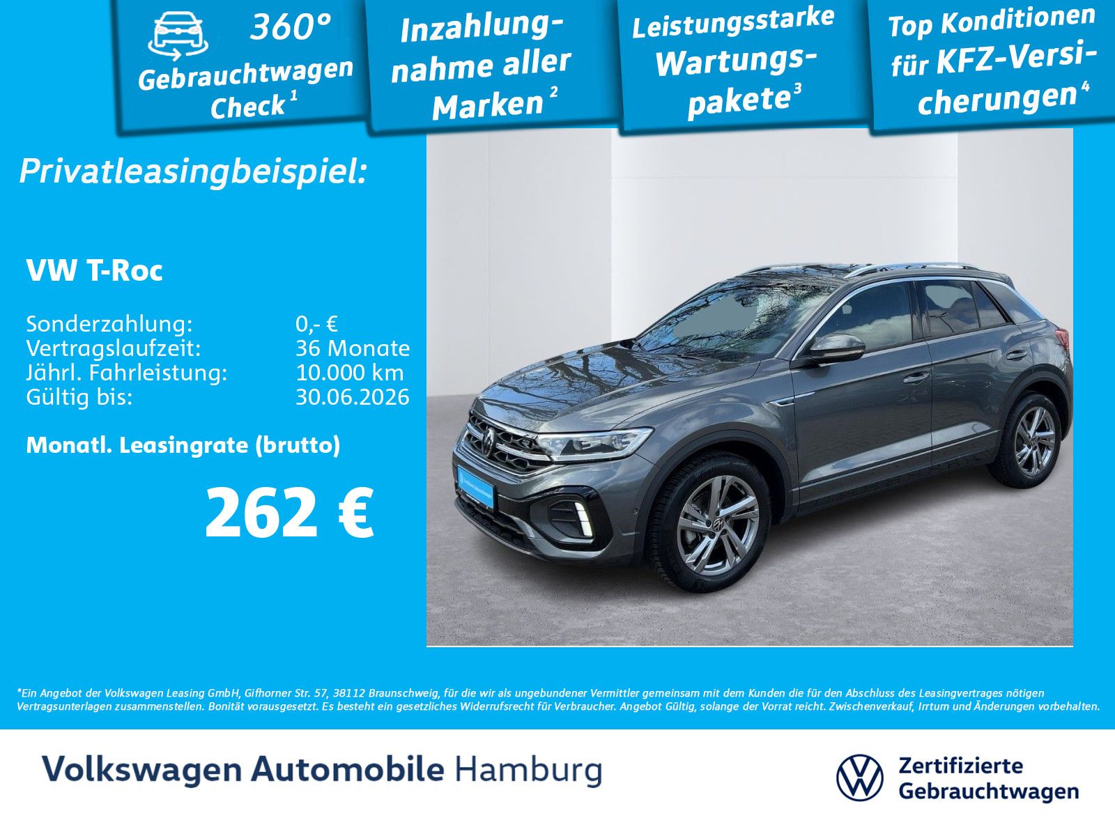 Volkswagen T-Roc 1.0 TSI R-Line LED Navi Sitzheizung Kamera