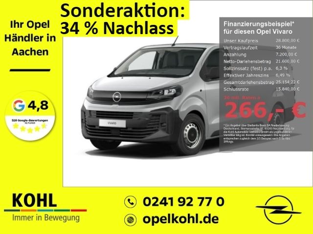 Opel Vivaro Kasten L 1.5 D 120 PS Start-Stop Tempomat