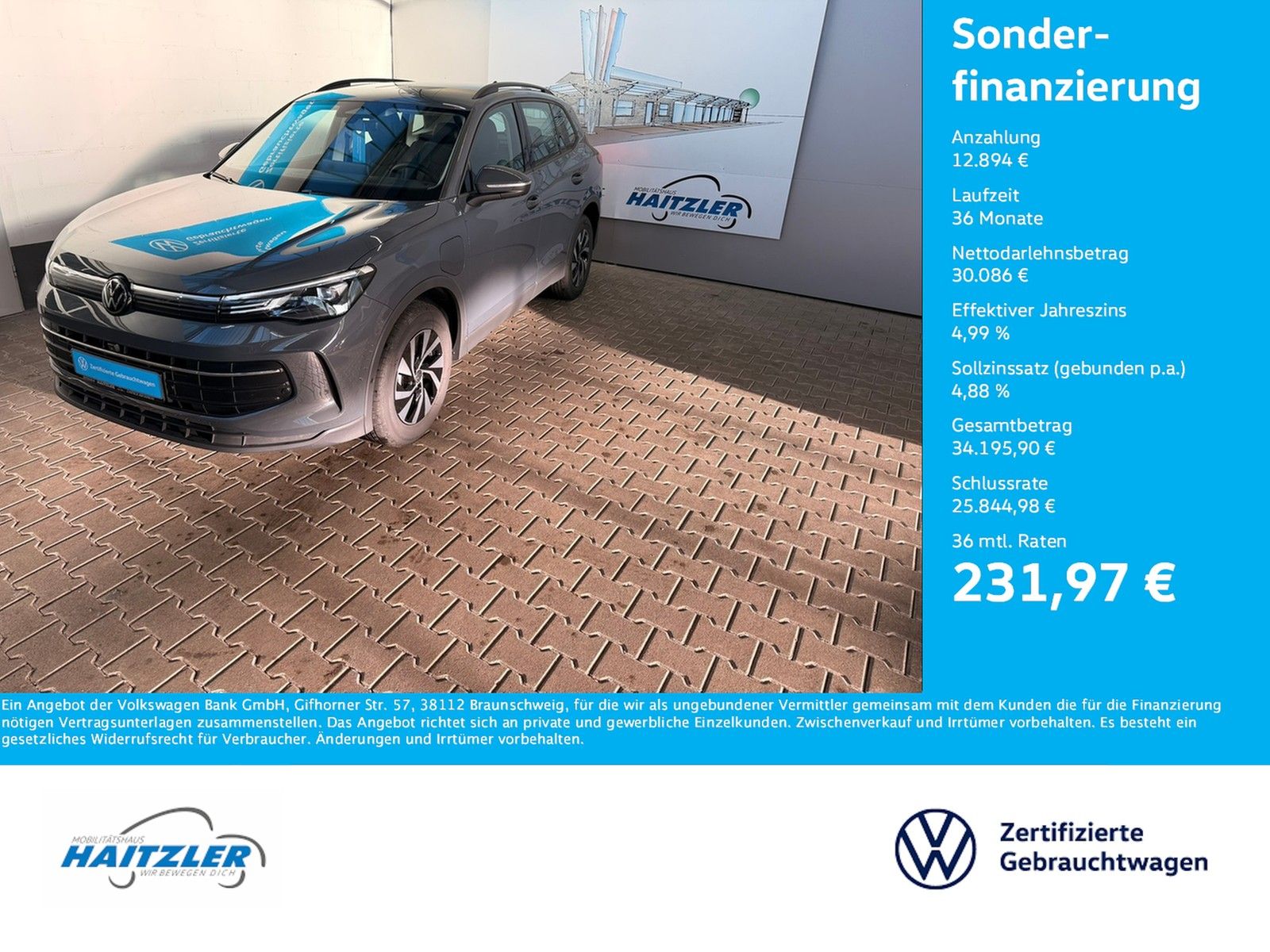 Fahrzeugabbildung Volkswagen Tiguan Life 1.5 TSI eHybrid DSG + AHK+Kamera+DCC