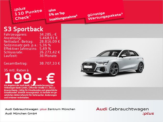 AUDI S3 Sportback TFSI S tronic Navi+/Virtual