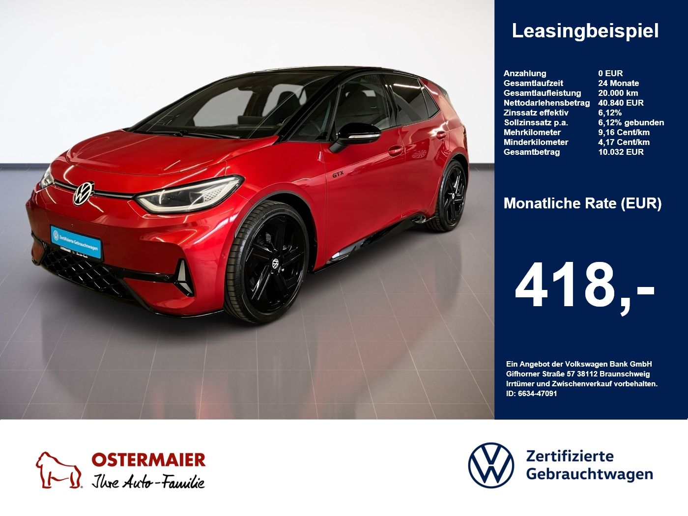 Volkswagen ID.3 GTX 326PS NP.69t..ACC.WÄRMEPUMPE.AREA-VIEW.