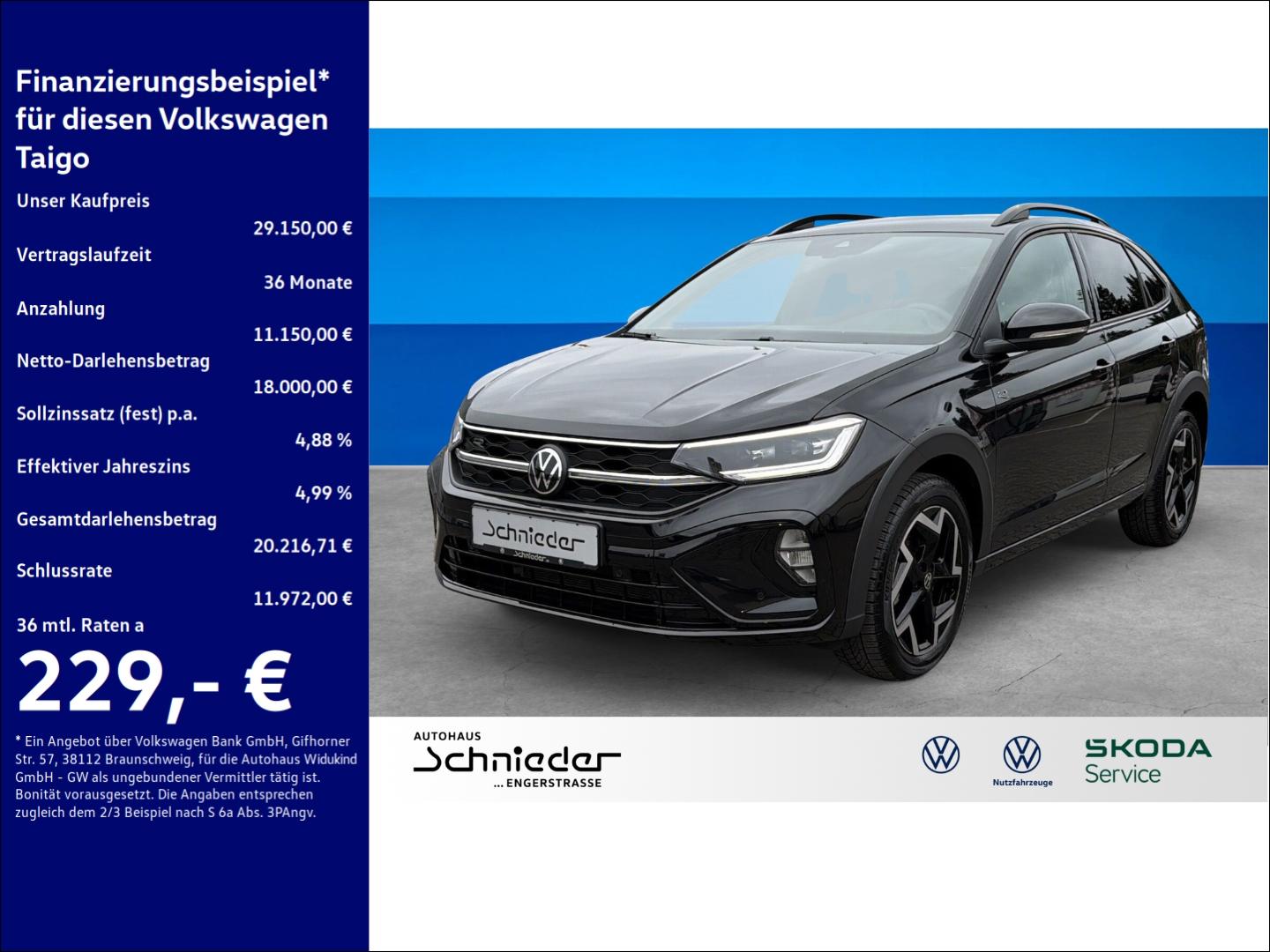 Volkswagen Taigo R-Line 1.5 TSI Rear View IQ.DRIVE Navi