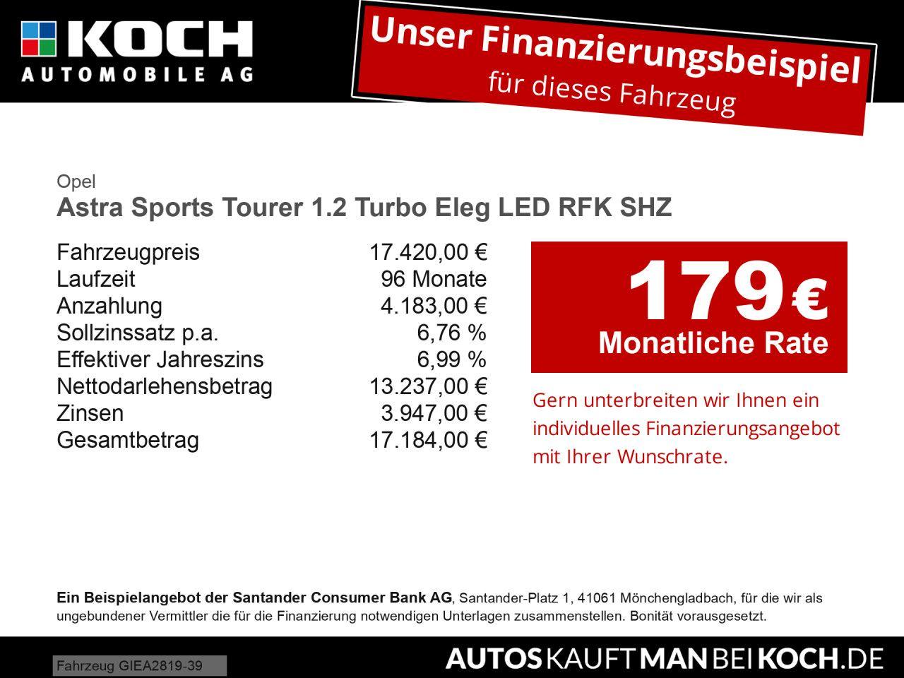 Opel Astra Sports Tourer 1.2 Turbo Elegance LED KAM S