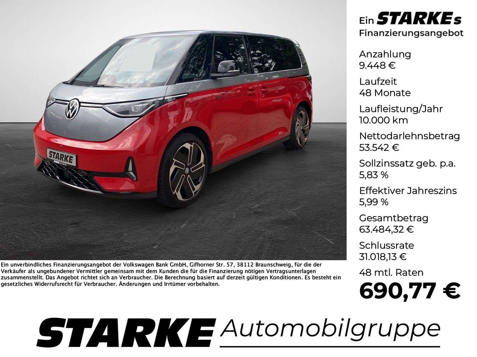 Volkswagen ID. Buzz GTX 4MOTION  HeadUp AHK Navi LED Kamera