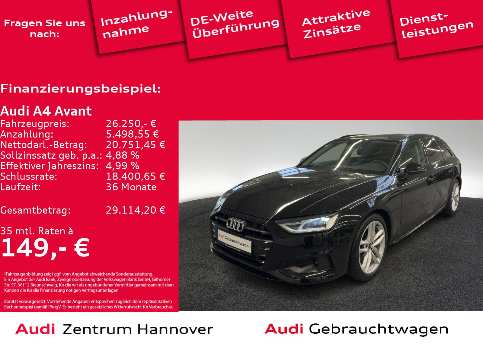 Audi A4 Avant 40 TDI advanced AHK Navi virtual LED DA