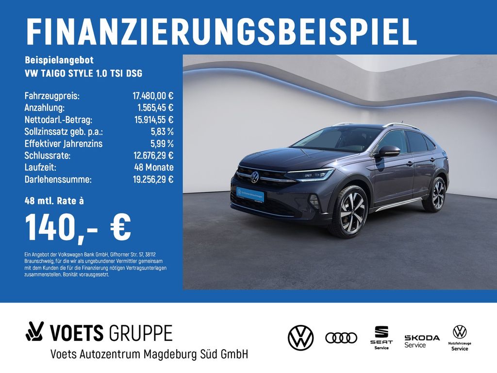 Volkswagen TAIGO STYLE 1.0 TSI DSG MATRIX-LED+SHZ+REAR-VIEW