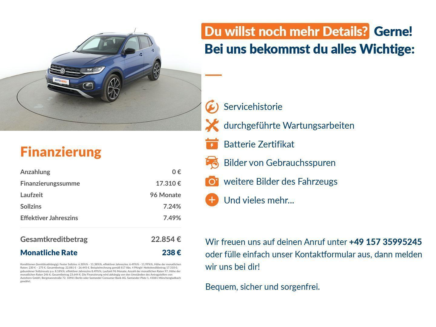 Volkswagen T-Cross 1.0 TSI Style Aut.*NAV*LED*ACC*CAM*PDC*, миниатюра 14