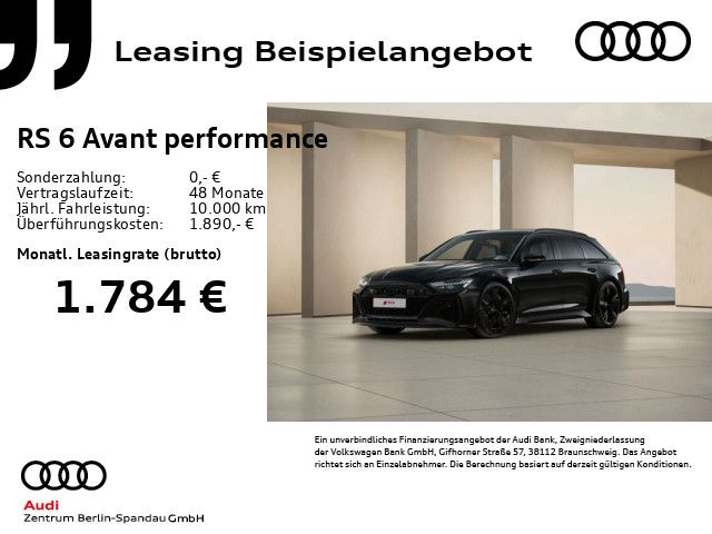 Audi RS6 Avant performance *PANO*StdHz*HD-MATRIX*HuD*