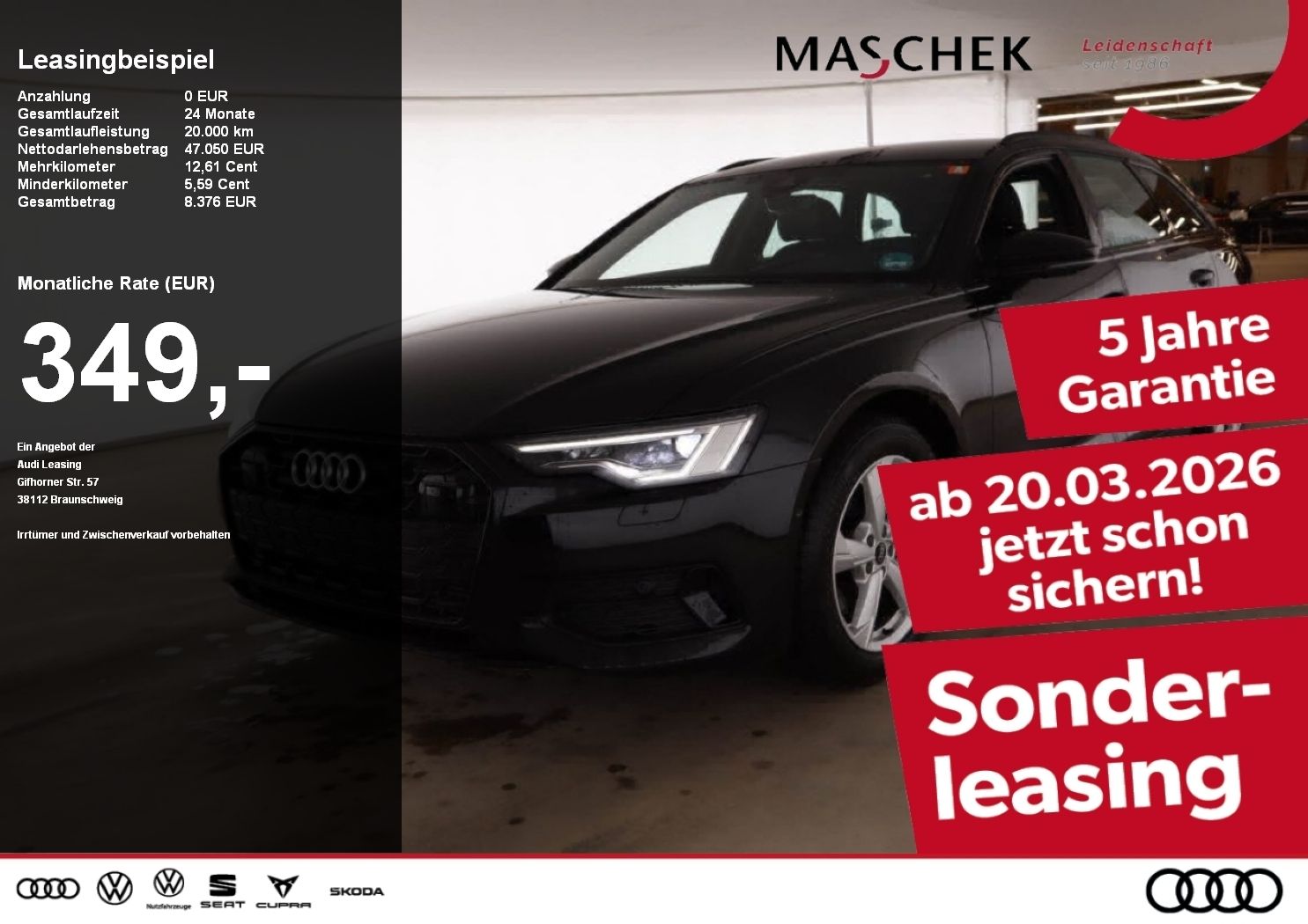 Audi A6 Avant advanced 45 TFSI AHK Black Memory Matri
