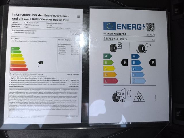Fahrzeugabbildung Volkswagen Tiguan ENERGY 1.5 l eTSI OPF 110 kW (150 PS) 7-G