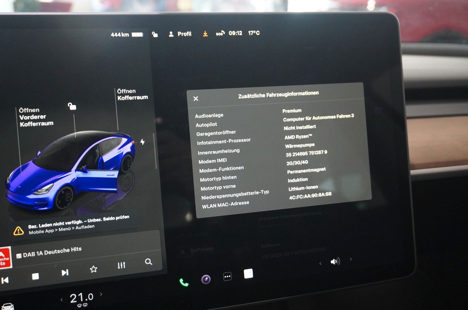 Fahrzeugabbildung Tesla Model 3 PERFORMANCE DUAL-MOTOR NAVI/LED/KAMERA