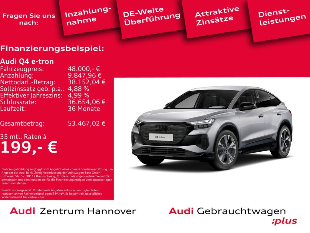 Q4 45 e-tron Sportback Head-Up-Display virtual