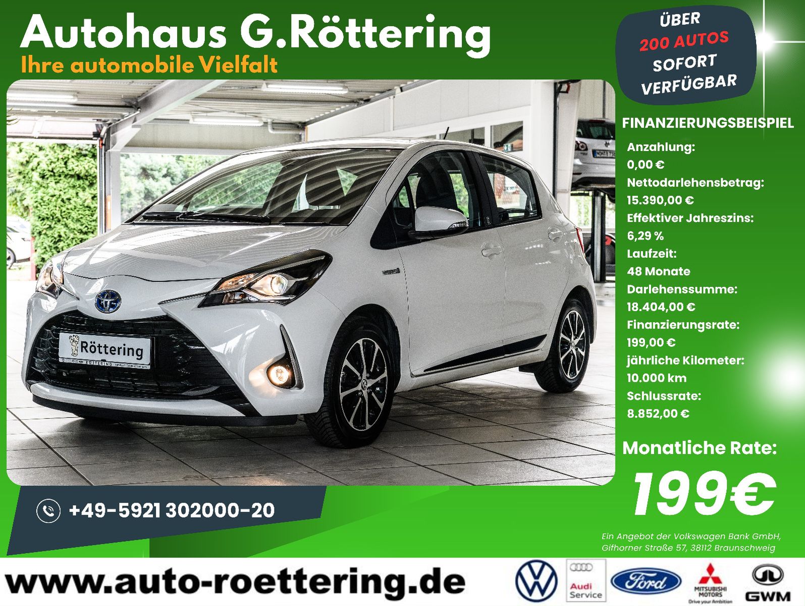 Fahrzeugabbildung Toyota Yaris Hybrid Team D+NAVI+SHZ+RFK+GJR+ALU+BICOLOR