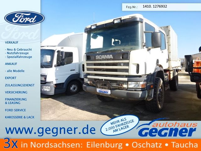 Scania P 114 4x4 DoKa Pritsche Plane-Spriegel AHK SHZ