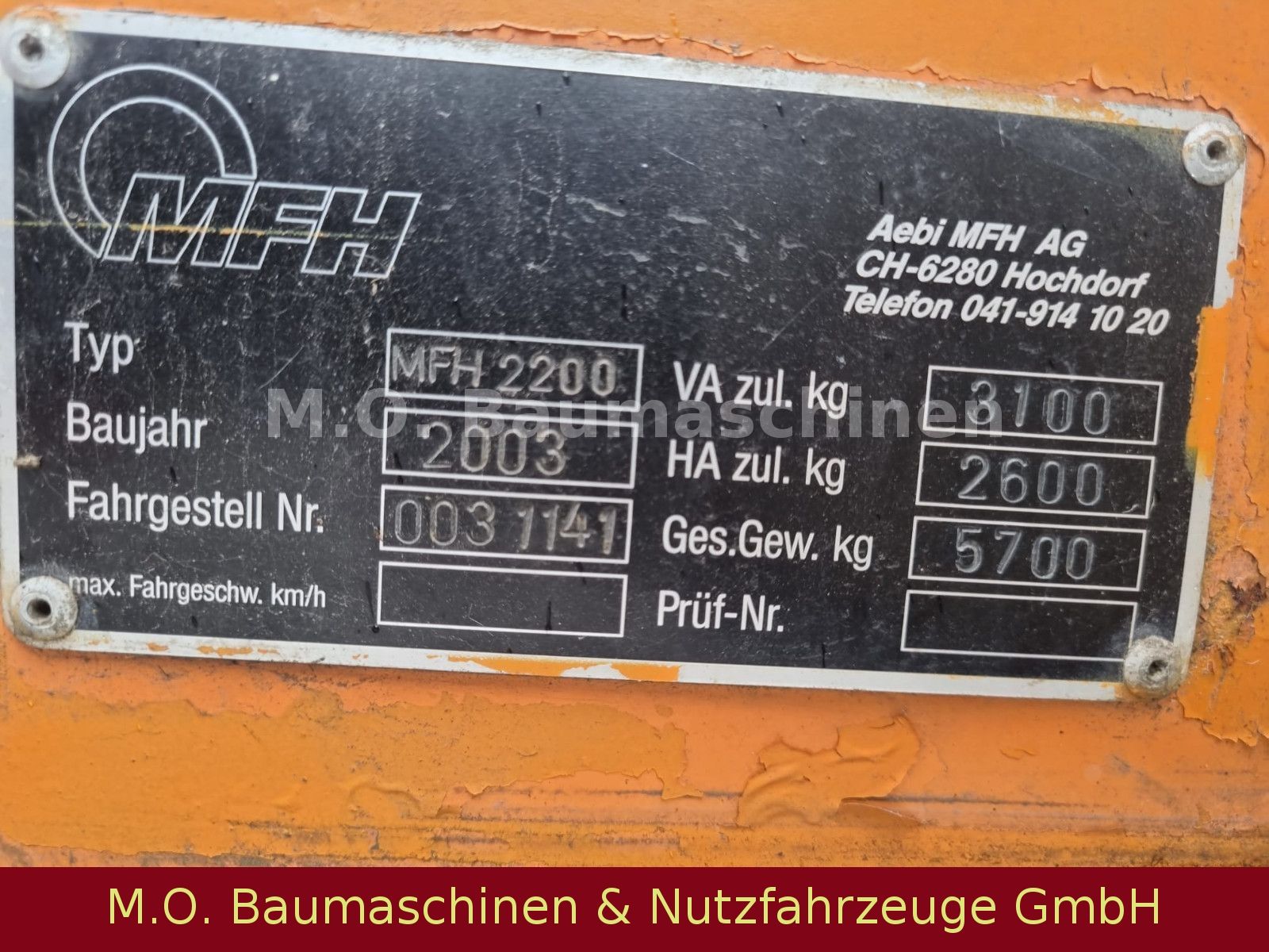 Fahrzeugabbildung Schmidt AEBI Bougie MFH 2200 / Kehrmaschine /