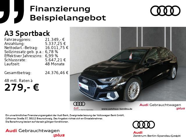 Vorschaubild: AUDI A3 Sportback 40 TFSI e Adv. S tronic *NAV+*SHZ* (Fahrzeug-Nr. A06698)