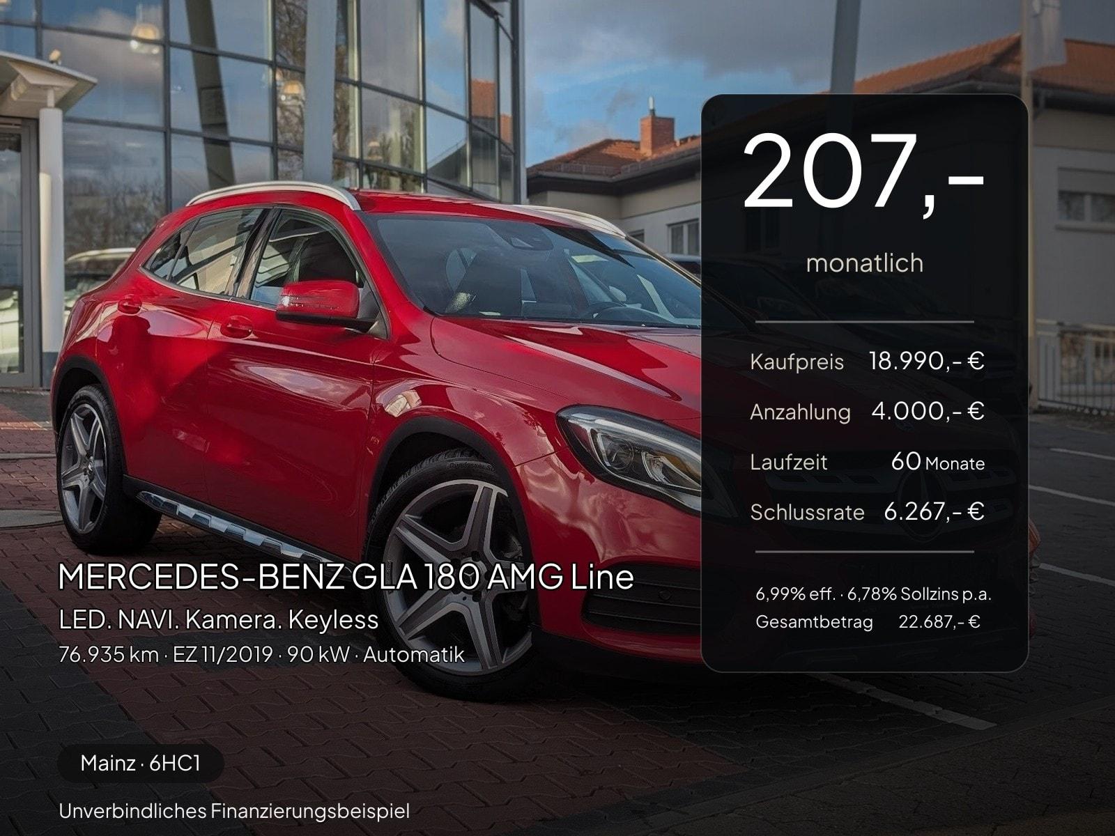 Mercedes-Benz GLA 180 AMG Line. LED. NAVI. Kamera. Keyless