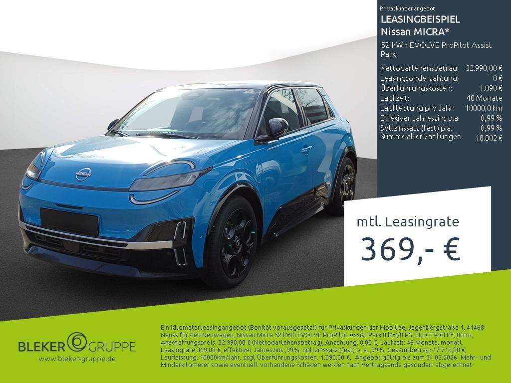 Nissan Micra 52 kWh EVOLVE ProPilot Assist Park