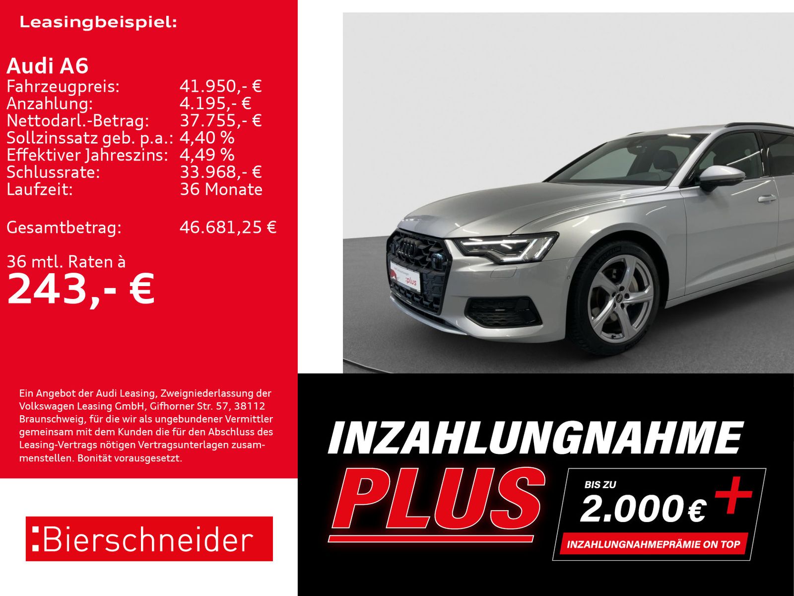 Audi A6 Av 45 TDI qu advanced Black AHK MATRIX CAM AC imagem 2